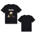 Basic T-Shirt Premium 100% COTTON 200 GSM
Front and back view of a Black streetwear tee. The front features a large graphic of a chibi-style Mash Burnedead sitting and eating a cream puff, with a stack of choux creams on a plate next to him. Above him, the word "Mashle" is printed in a bold white font with a creative "dripping cream" effect. The character is in full color while the surrounding table lines are in subtle white line art. Only @ Tintahan-on-Thread