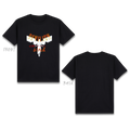 Basic T-Shirt Premium 100% COTTON 200 GSM
Front view of a Black streetwear tee. This features a 11x11 inch design of a full-color Gothic angel silhouette with expansive white feathered wings. The angel is layered below the distressed, red-stamped text "DEVILISH,". The word "b!tch" in red block letters is centered below, and the design uses adaptive high-definition inks to maintain sharp contrast against the dark fabric. Only @ Tintahan-on-Thread