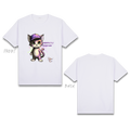 Basic T-Shirt Premium 100% COTTON 200 GSM 
Front view of a White streetwear tee. The front features a large 11x12 inch graphic of a stylized, chibi-style cat wearing a purple baseball cap. The cat’s fur is accented with artistic splashes of purple, lime green, and pink. To the right, the text "PURRFECTLY TOGETHER" is printed in a bold, bubbly purple font with soft pink heart accents. The design uses high-definition inks for a vibrant, high-contrast finish on the white fabric. Only @ Tintahan-on-Thread