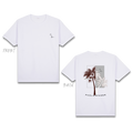 Basic T-Shirt Premium 100% COTTON 200 GSM Front view of White streetwear tee with "Live the Moment" on chest. Back features two coconut trees over a gray rectangle with an inverted contrast effect. A black "VACATION" block overlaps the trees above "PHILIPPINES" text. Only @ Tintahan-on-Thread
